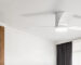 Anglesea low-profile ceiling fan with light on