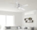 Atom Ceiling fan in lounge room with air conditioner