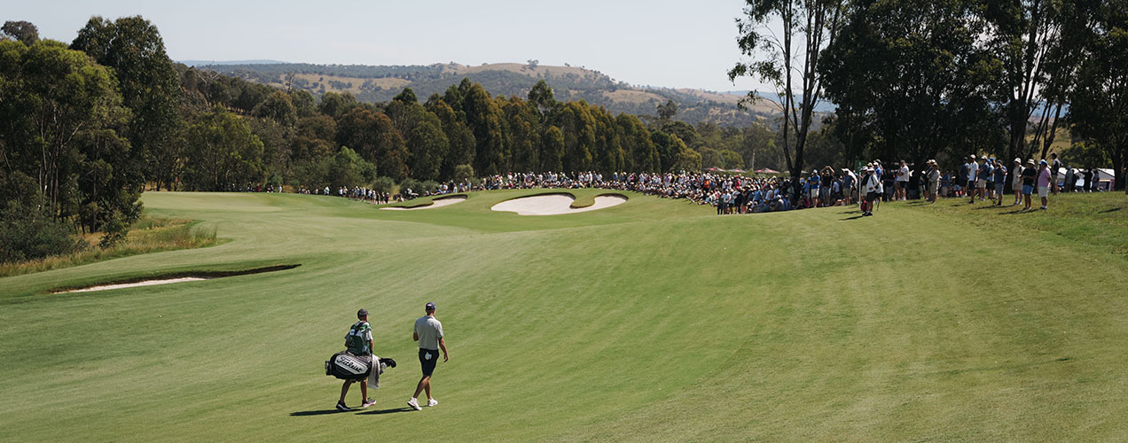 Cathedral Hero 5 Pro golfers walk across fairway