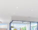 Ceiling downlights and lamps in living room