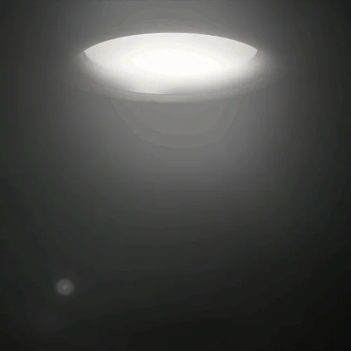Low glare downlight animated example Atom Maximus