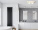Infrared ceiling heater in stylish white bathroom